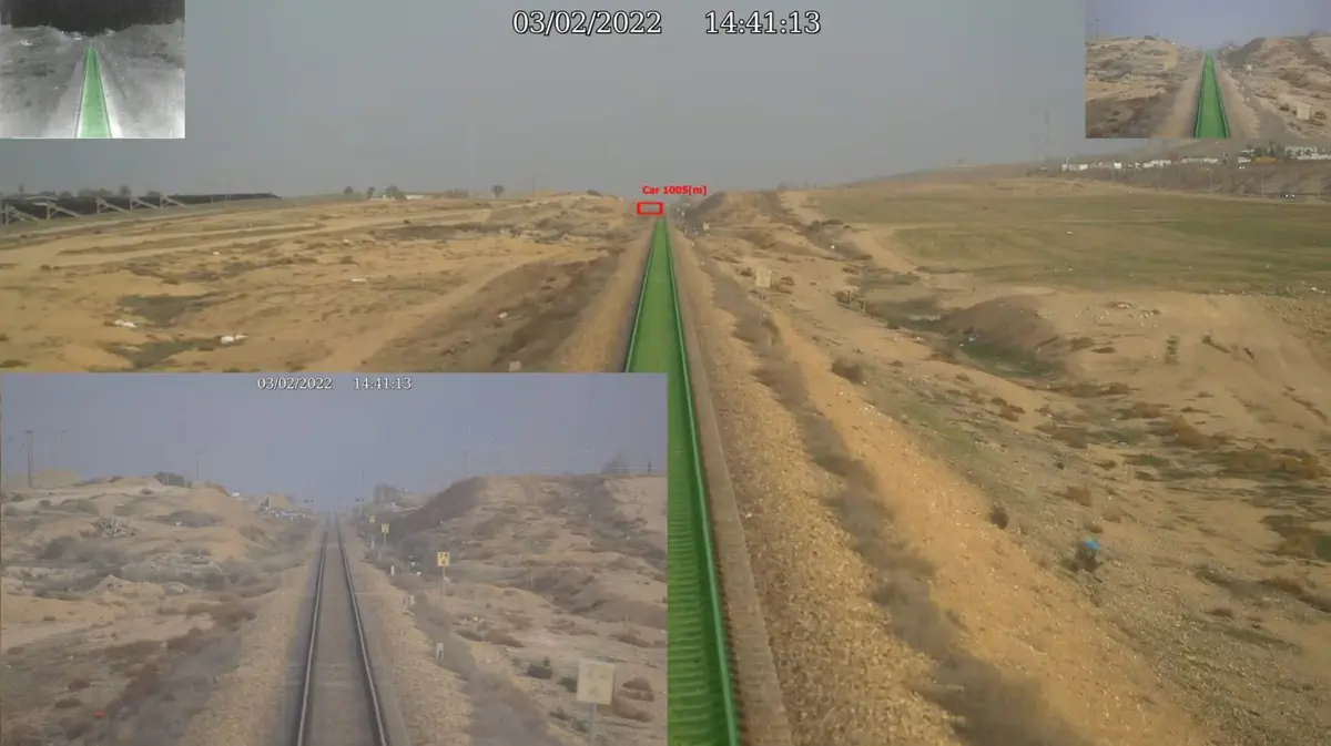 זיהוי כלי רכב מתקיל מסילה ממרחק של קילומטר