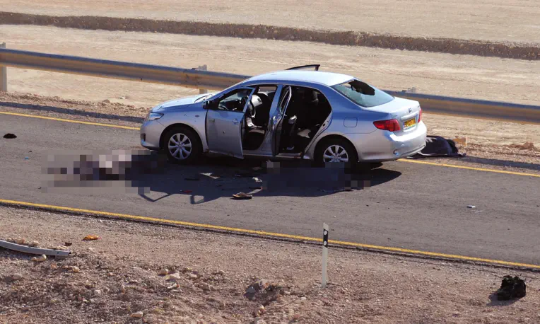 המכונית שהותקפה