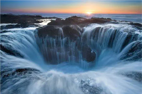 בזמן גיאות או שפל באורגון