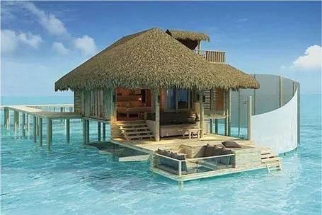 נוף פנורמי. האי לאמו באוקינוס ההודי