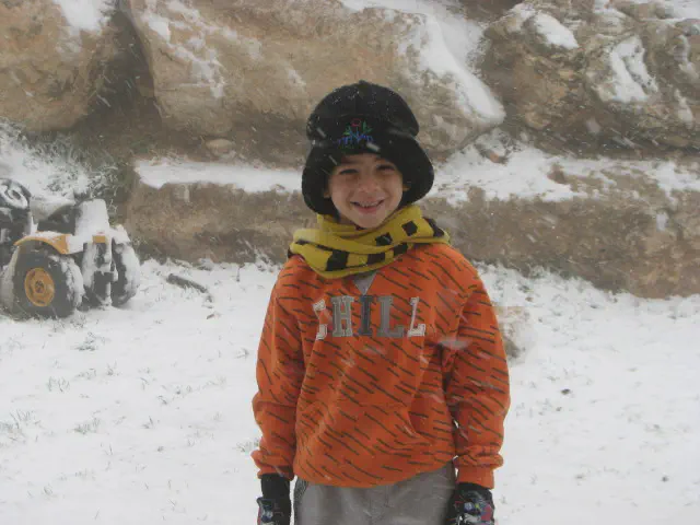 שלג בבית יתיר בהר חברון