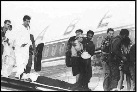 Sabena raid: Barak 3rd from left