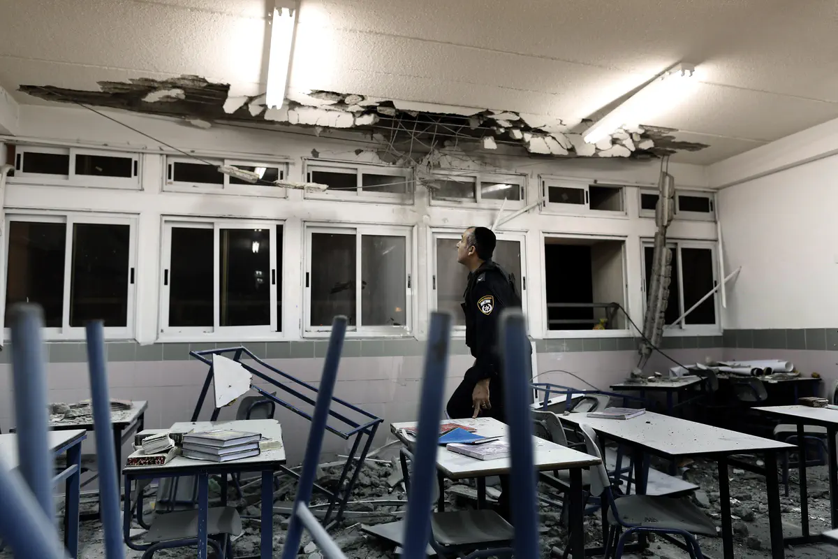 פגיעה בבית הספר באשקלון