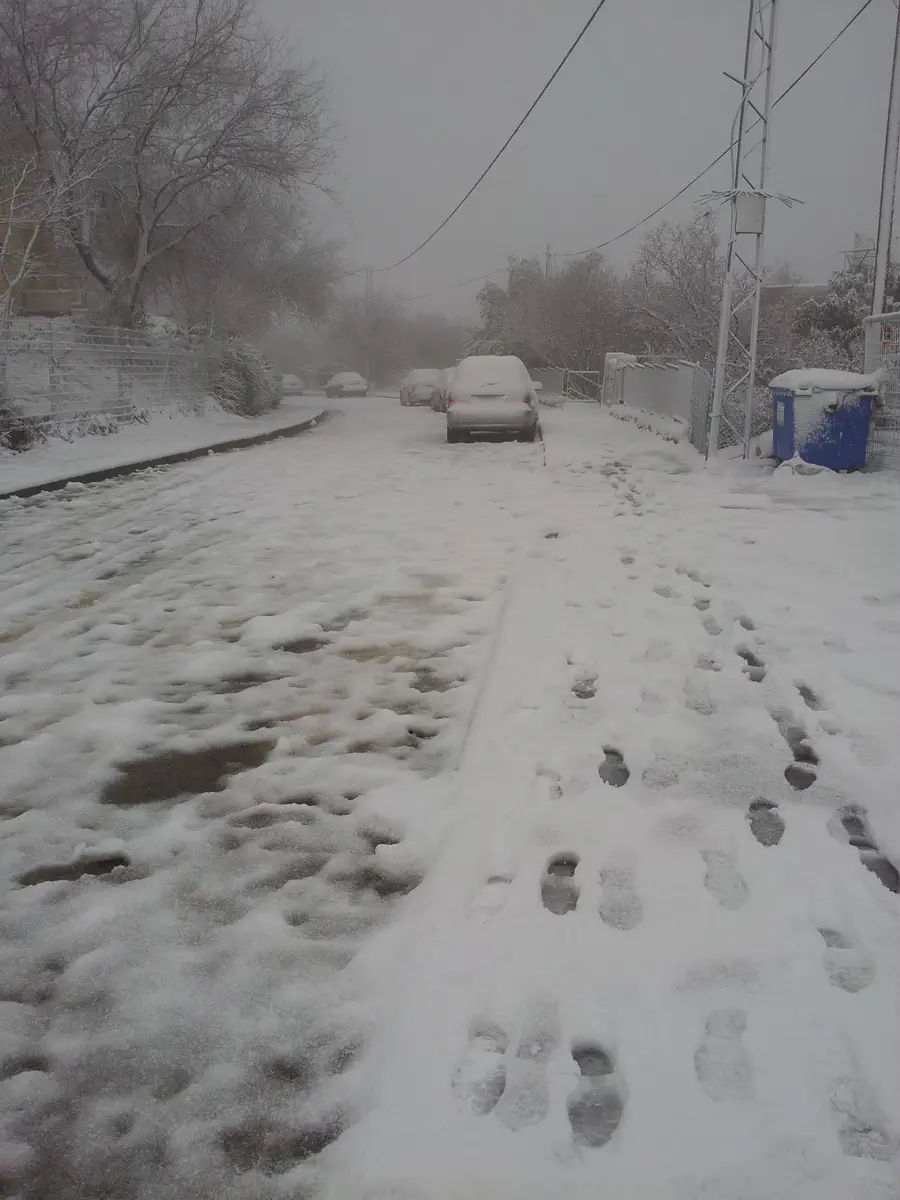 שלג בבית אל