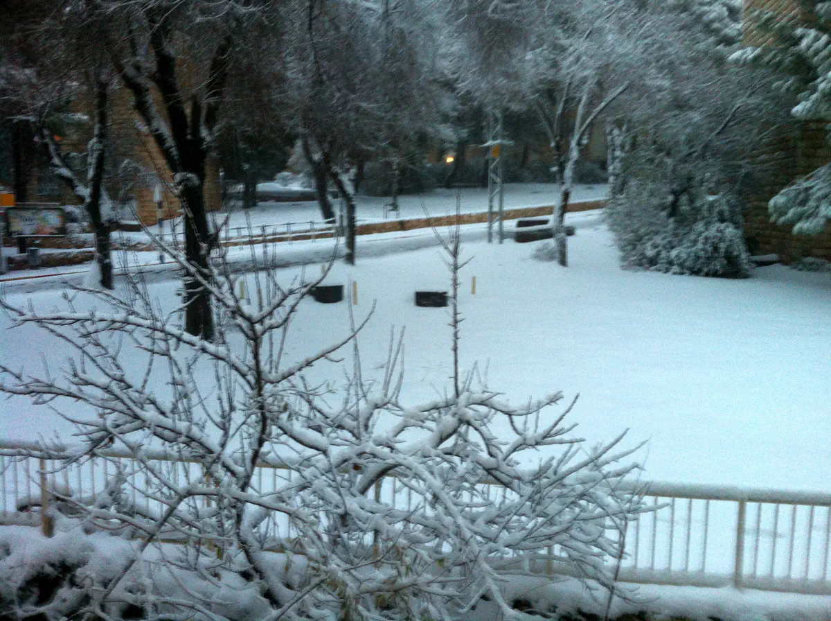 שלג בקרית ארבע