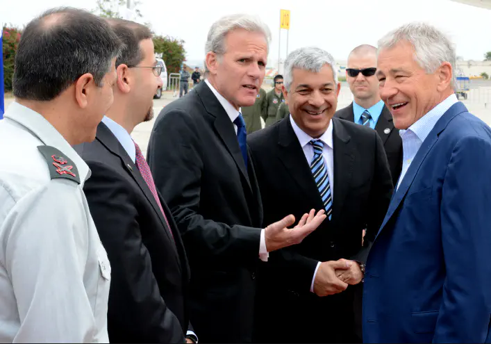 קבלת הפנים בנתב&quot;ג עם מנכ&quot;ל משרד הביטחון ושגריר ארה&quot;ב