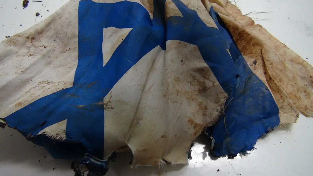 דגל ישראל שרוף