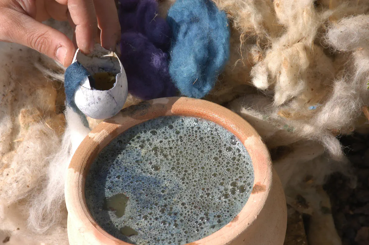 צבע התכלת בקליפת ביצה כפי שנזכר בגמרא