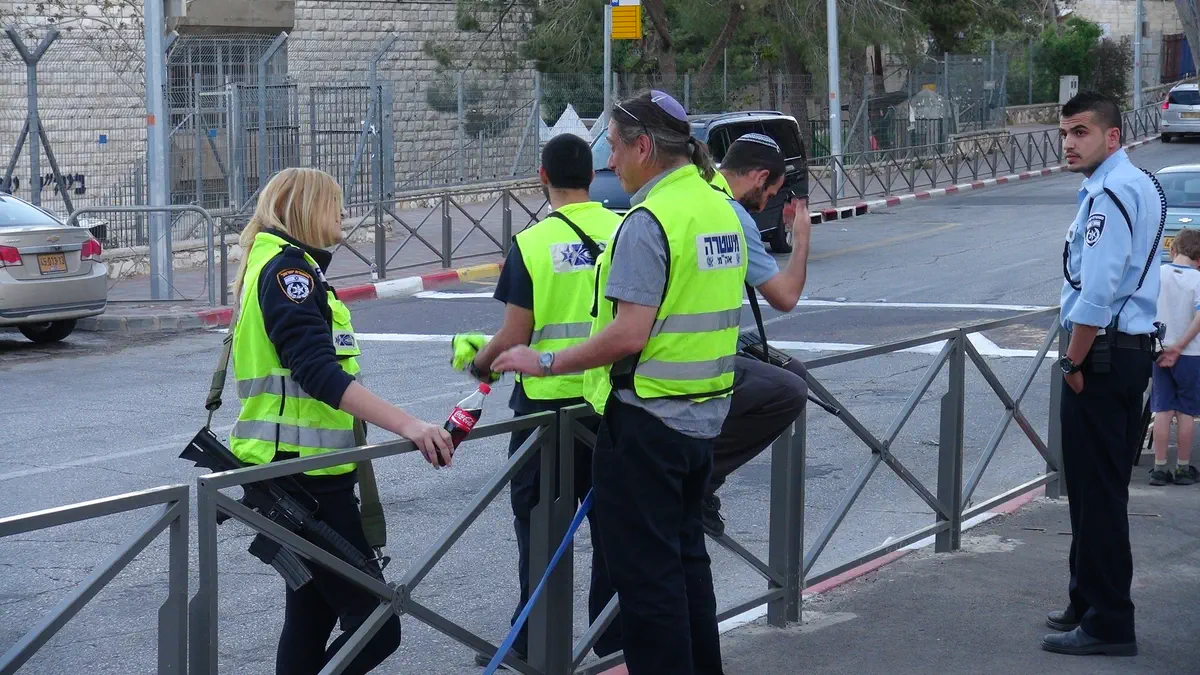 אבטחה כבדה של המשטרה 