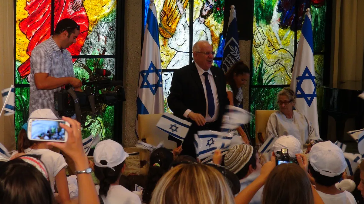 הנשיא עם ילדי הדרום