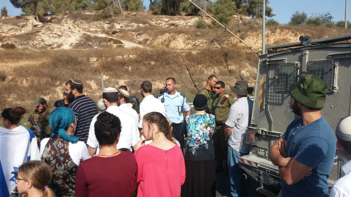 הפגנה סמוך לבית חגי