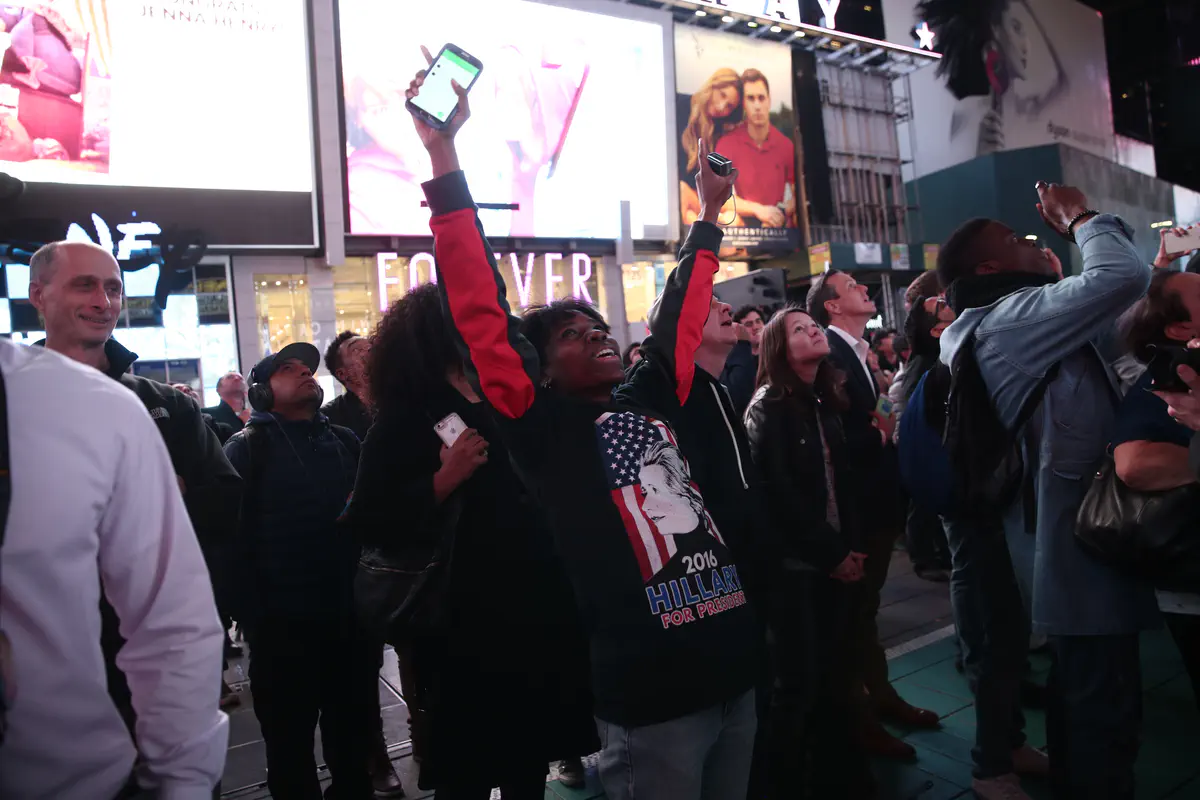 בתחילת הלילה עוד הייתה אופטימיות בקרב אוהדי קלינטון