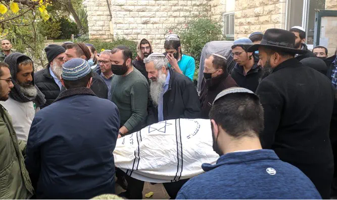 צילום: שמואל שחור/TPS Похороны раввина Элиэзера Вальдмана