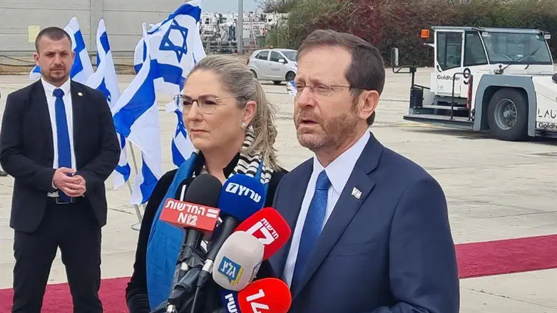 צילום: ערוץ 7 הרצוג בדרך לטורקיה: ננסה לאתחל את היחסים