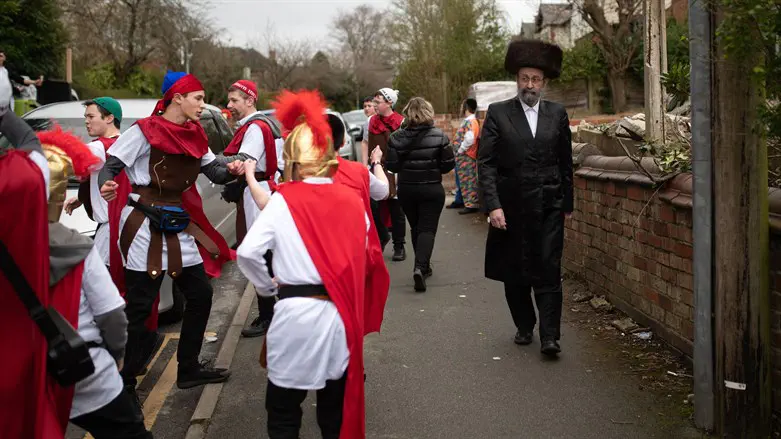 Oli Scarff/AFP via Getty Images Report: Just half of UK Jews celebrate Purim