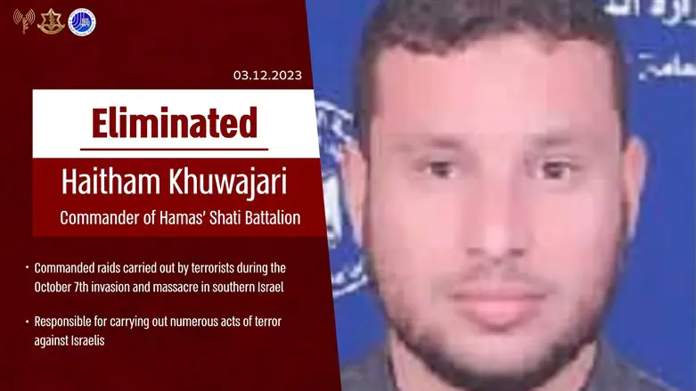 IDF Spokesperson IDF eliminates commander of Hamas’ Shati Battalion