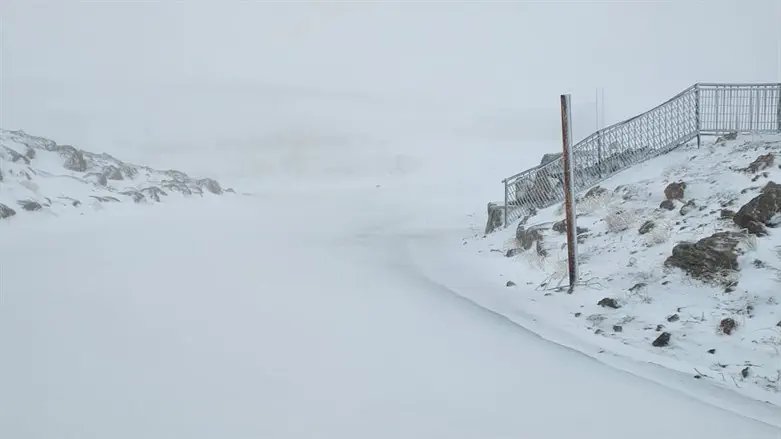 שלג בחרמון שנשאר סגור - בגלל המלחמה