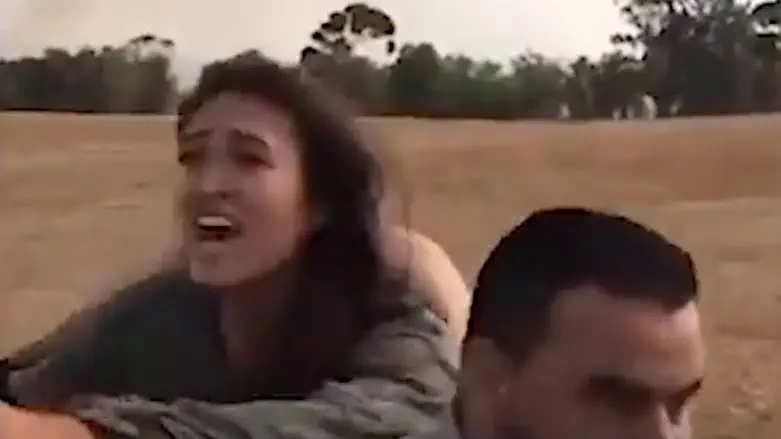 Screenshot New footage shows Noa Argamani crying as she is being abducted