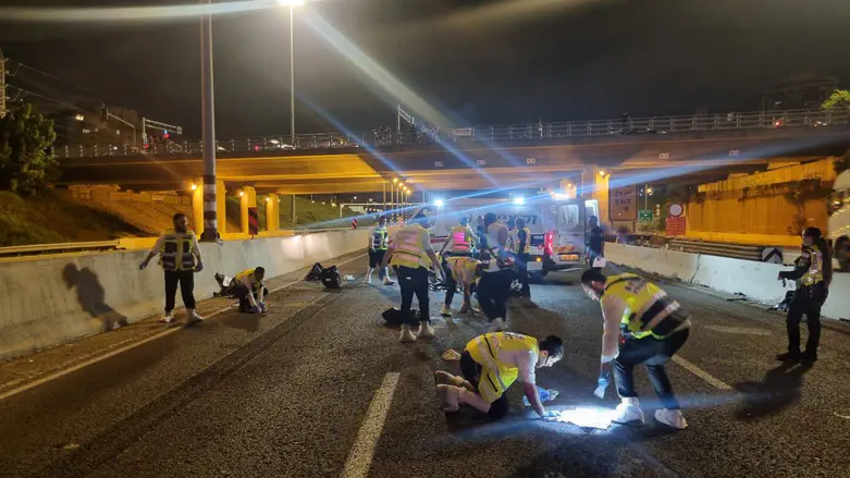 צילום: זק"א הרוג בתאונת אופנוע ליד קריית אונו
