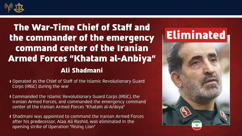 New Iranian Chief of Staff eliminated