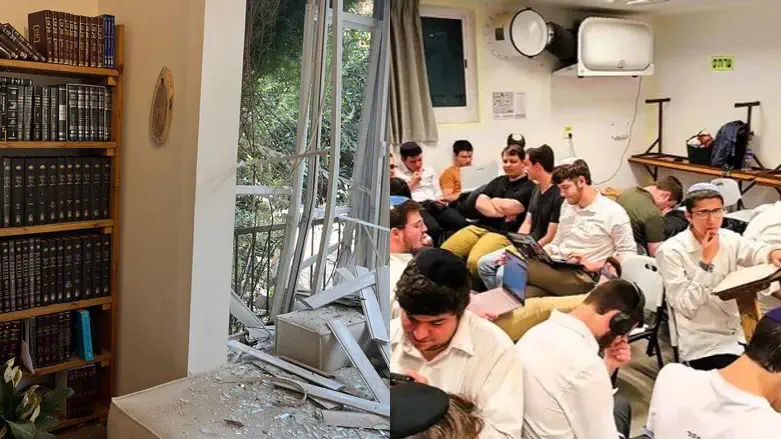 ארון הספרים שלא נפגע - והשטייגען בממ"ד