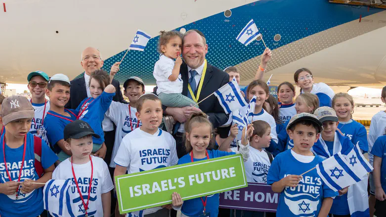 Watch: 225 new immigrants land in Israel