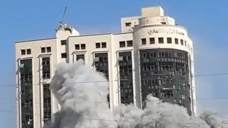 Watch:  Another Gazan high-rise housing Hamas crumbles