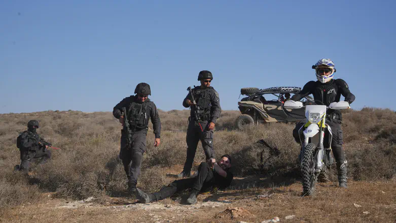 צילום: דוברות המשטרה תרגיל חירום חסר תקדים בדרום