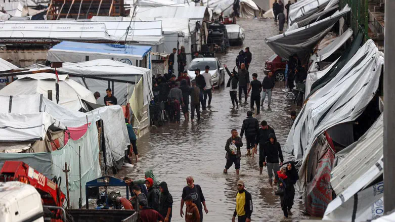 הצפות ברצועה בעקבות מזג האוויר הסוער
