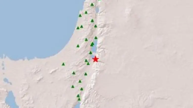 רעידת אדמה באזור בקעת הירדן וים המלח