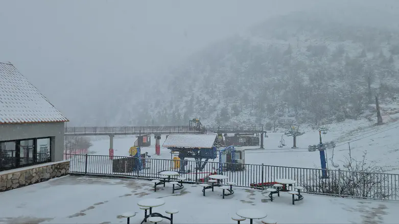 Watch: A white morning on Mt. Hermon