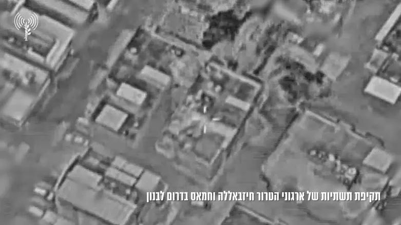 צילום: דובר צה"ל גל תקיפות נרחב על מפקדות ומחסני נשק