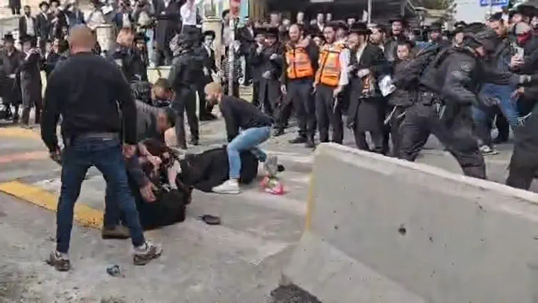 Hardi rioters use babies as 'human shields' in Jerusalem