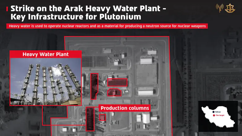 IDF Spokesperson's Unit IDF strikes Iran’s Arak heavy water and Yazd uranium plants
