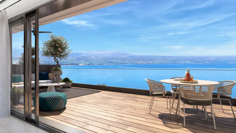 קומפלקס מגורים מרהיב קו ראשון לכנרת