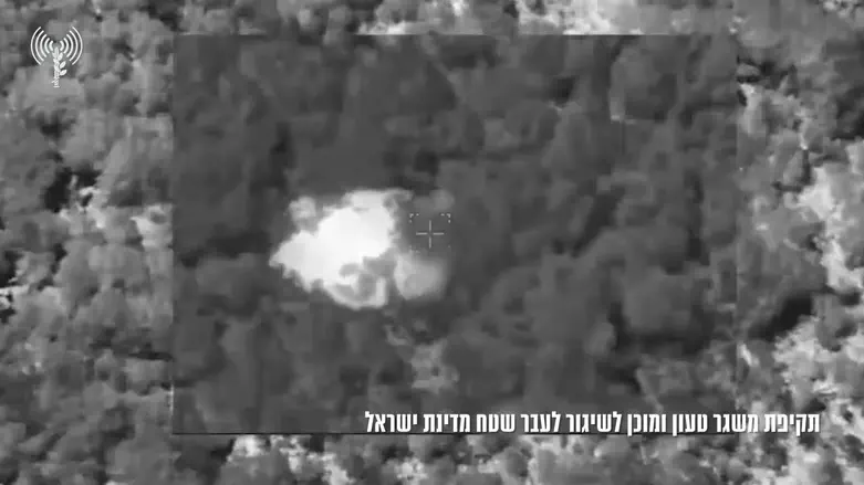 צילום: דובר צה"ל תיעוד: השמדת משגר טעון של חיזבאללה