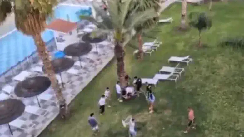 אלימות בבית המלון בטבריה, נעצרו חשודים