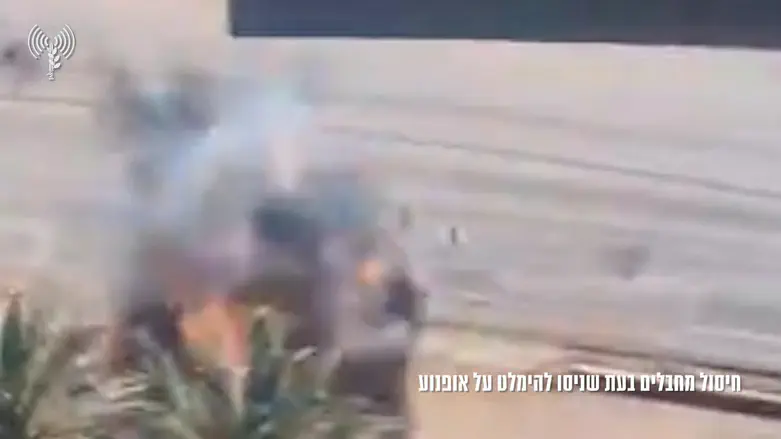 Drone cam: Hezbollah terrorists eliminated on motorcycle