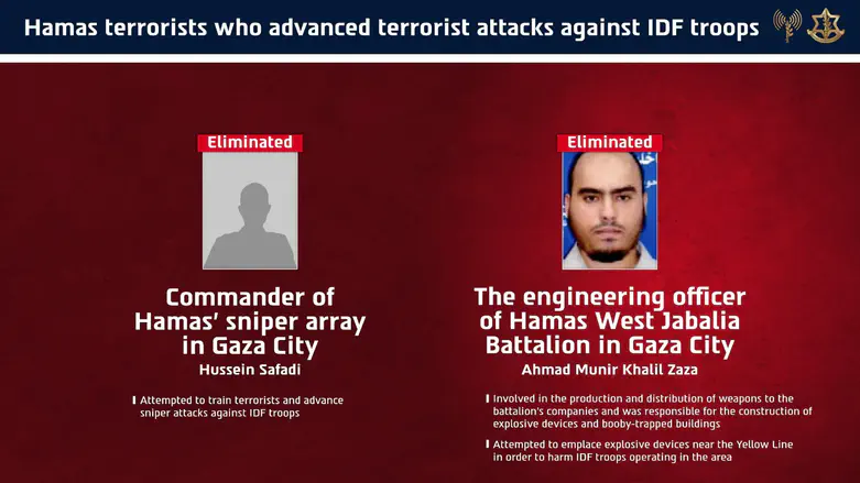 IDF Two senior Hamas commanders eliminated in Gaza