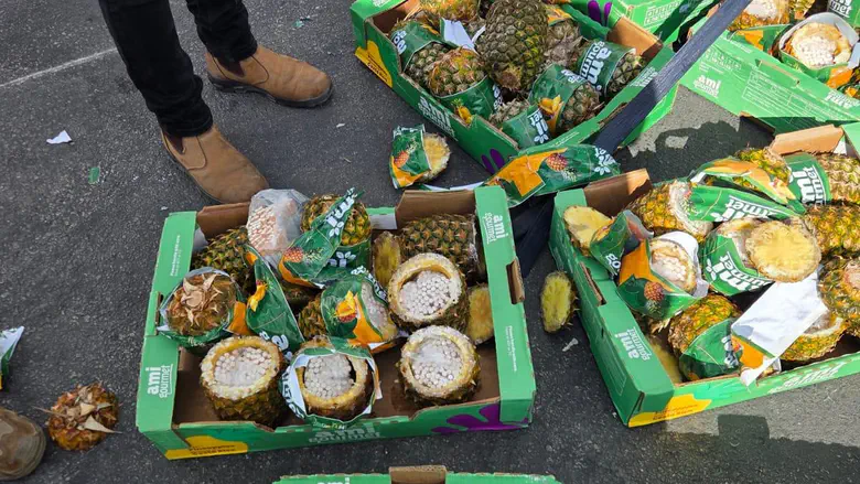 COGAT thwarts attempt to smuggle cigarettes in pineapples