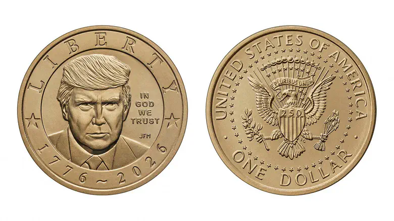 Trump portrait appears on new US $1 coin marking America’s 250th anniversary