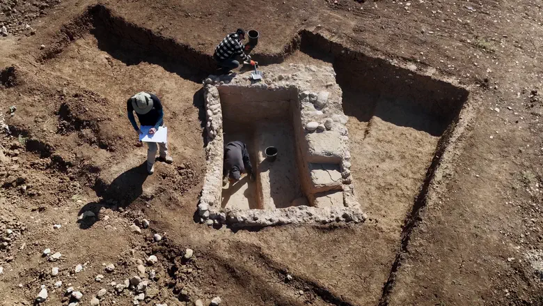 Emil Aladjem, Israel Antiquities Authority In southern Israel, a 2,000-year-old mikveh is extracted intact