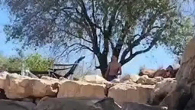 תיעוד מהפיגוע בבנימין: הירי נשמע, המתרחצים תפסו מחסה