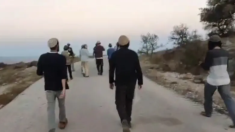 Activists cross the border into Syria