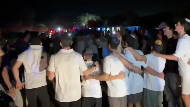 View: ‘Second hakafot’ at the site of the 7/10 Nova tragedy View: ‘Second hakafot’ at the site of the 7/10 Nova tragedy