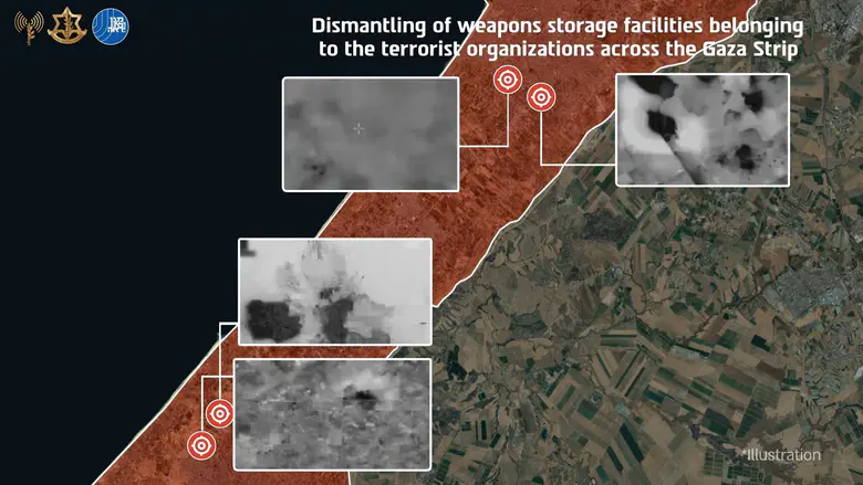 IDF destroys terrorist weapons storage facilities