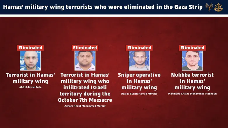 IDF spokesperson IDF eliminates 4 Hamas terrorists, including October 7 attacker