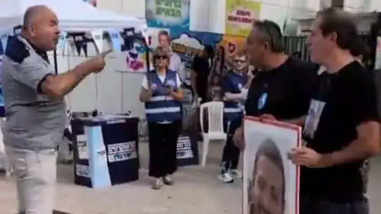 Bereaved father attacked outside polling station
