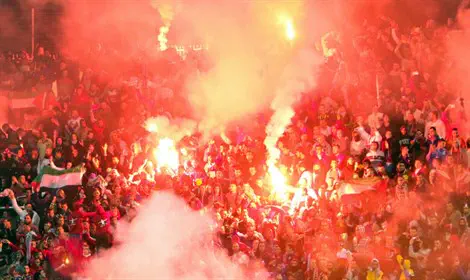 זריקות אבנים במשחק בין מכבי ת"א לסכנין