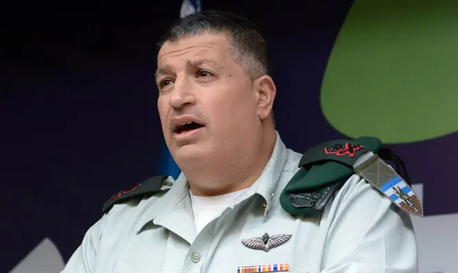 צילום: חיים צח, לעמ האלוף מרדכי במסר ברור לחמאס